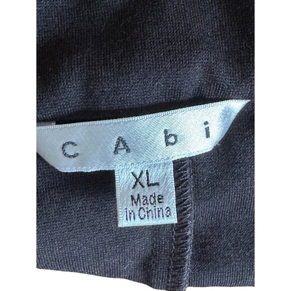 Cabi Black Faux Fur Vest Open Front XL Sleeveless Mob Wife Boho Chic - Picture 4 of 9